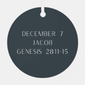 Jacob's Ladder Advent Jesse Boom Metalen Ornament (Achterkant)