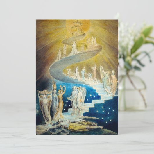 Jacob's Ladder by William Blake Bedankkaart (Staand voorkant)