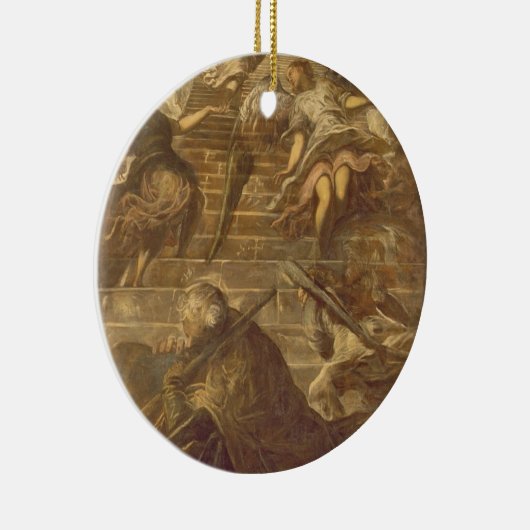 Jacob's Ladder (olie op doek) Keramisch Ornament (Rechts)