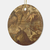 Jacob's Ladder (olie op doek) Keramisch Ornament (Links)