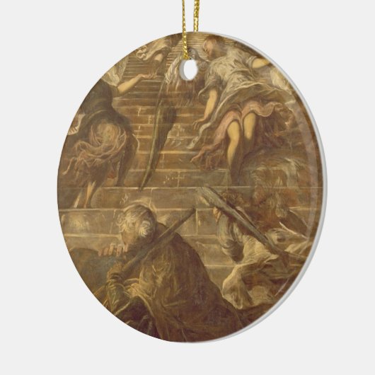 Jacob's Ladder (olie op doek) Keramisch Ornament (Links)