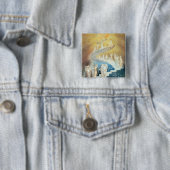 Jacob's Ladder Vierkante Button 5,1 Cm (In situ)