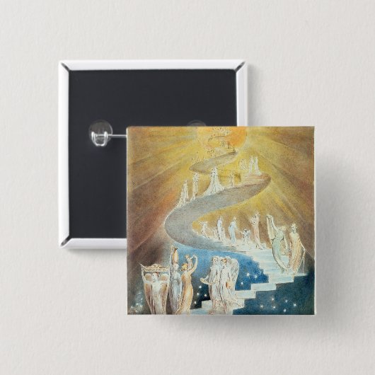 Jacob's Ladder Vierkante Button 5,1 Cm (Voorkant /achterkant)