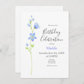 Jacob's Ladder Waterverf Flower Kaart (Voorkant / Achterkant)