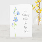 Jacob's Ladder Waterverf Flowers Kaart (Gele Bloem)