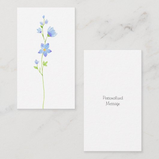 Jacob's Ladder Waterverf Flowers Notitiekaartje (Voorkant / Achterkant)