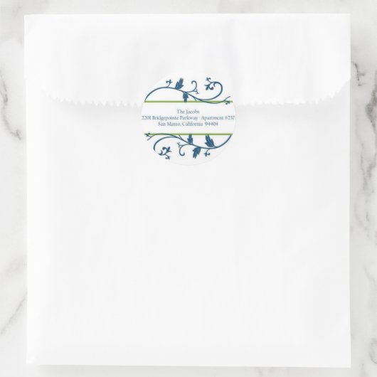 Jacobs retouradres ronde sticker (Tas)