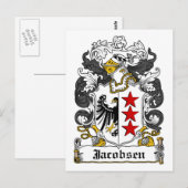 Jacobsen Family Crest Briefkaart (Voorkant / Achterkant)