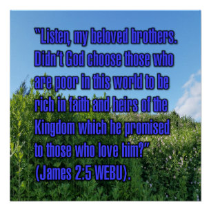 Jacobus 2:5 WEBU Perfect Poster
