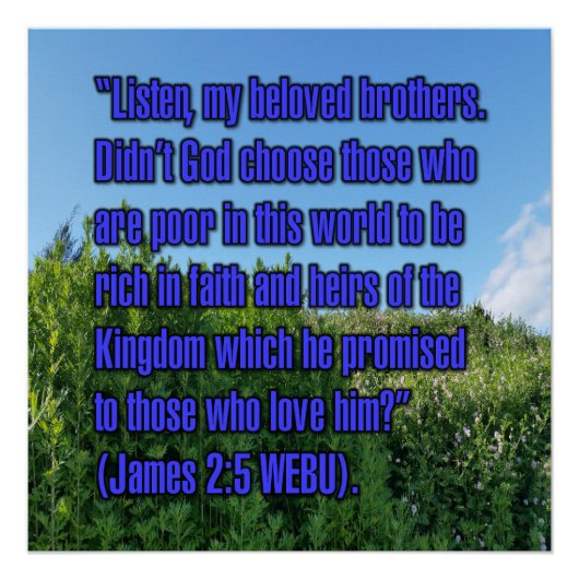 Jacobus 2:5 WEBU Perfect Poster (Voorkant)