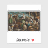 Jacopo Bassano - Het wonder van de kwartels Sticker (Vel)
