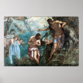 Jacopo Tintoretto Baptisme of Christus Poster (Voorkant)