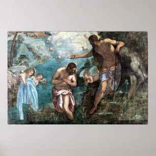 Jacopo Tintoretto Baptisme of Christus Poster