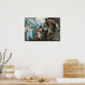 Jacopo Tintoretto Baptisme of Christus Poster (Keuken)
