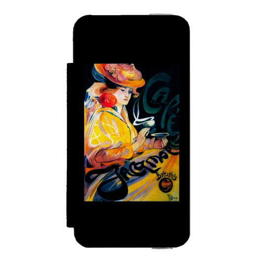 Jacqmotte Caf �  posterEurope Incipio iPhone Portemonnee Hoesje (Voorkant Agenda)