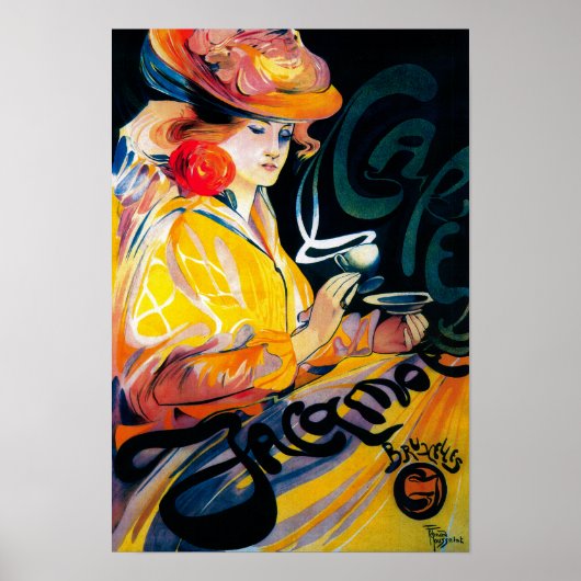 Jacqmotte Caf � Vintage PosterEurope Poster (Voorkant)