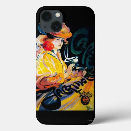 Jacqmotte Café Vintage PosterEuropa Case-Mate iPhone Case (Achterkant)