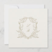 Jacquard Crest Save the Date Huwelijksfoto kaart (Achterkant)