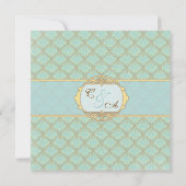 Jacquard damast save the date (Achterkant)