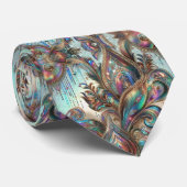 Jacquard namaakzijde | Luxe paisley heren- Stropdas (Opgerold)