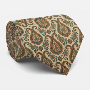 Jacquard Paisley Heren Das Vintage Stijl
