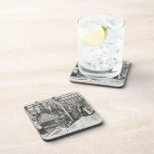 Jacquard Power Looms (gravering) Drankjes Onderzetter (Rechterzijde)