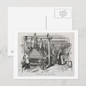 Jacquard Power Looms (graving) Briefkaart (Voorkant / Achterkant)