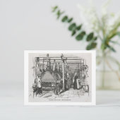 Jacquard Power Looms (graving) Briefkaart (Staand voorkant)