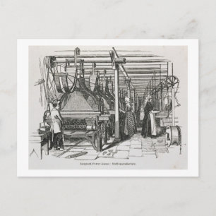 Jacquard Power Looms (graving) Briefkaart
