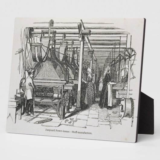 Jacquard Power Looms (graving) Fotoplaat (Zijkant)