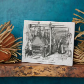 Jacquard Power Looms (graving) Fotoplaat (Zijkant)