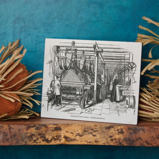 Jacquard Power Looms (graving) Fotoplaat (Zijkant)