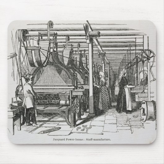 Jacquard Power Looms (graving) Muismat (Voorkant)