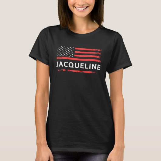 JACQUELINE AMERICAN FLAG  FOR JACQUELINE T-SHIRT (Voorkant)