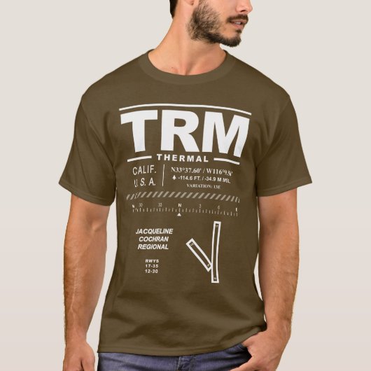 Jacqueline Cochran Regionale Luchthaven TRM T-shir T-shirt (Voorkant)