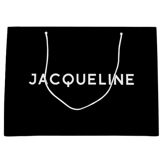 Jacqueline Elegant Gift Bag in zwart-wit Large Cadeautasje (Voorkant)