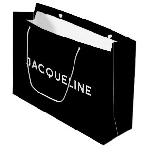 Jacqueline Elegant Gift Bag in zwart-wit Large Cadeautasje