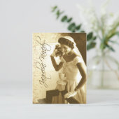 Jacqueline Kennedy gooit haar bruidsboeket Briefkaart (Staand voorkant)