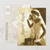 Jacqueline Kennedy gooit haar bruidsboeket Briefkaart (Voorkant / Achterkant)