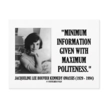 Jacqueline Kennedy Minimum informatie beleefdheid
