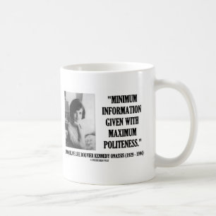 Jacqueline Kennedy Minimum Information Politeness Koffiemok