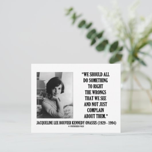 Jacqueline Kennedy rechts het verkeerde citaat (Staand voorkant)