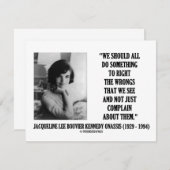 Jacqueline Kennedy rechts het verkeerde citaat (Voorkant / Achterkant)