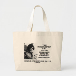 Jacqueline Kennedy vergelijkender het Zane Citaat Grote Tote Bag