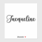 Jacqueline Naam - Handgeschreven kalligrafie Sticker (Vel)