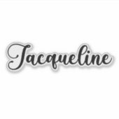 Jacqueline Naam - Handgeschreven kalligrafie Sticker (Voorkant)