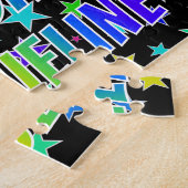 "JACQUELINE" Voornaam, geun "HAPPY BIRTHDAY" Legpuzzel (Zijkant)