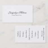 Jacquelyn Molina, Freelance make up Artist Visitekaartje (Voorkant / Achterkant)