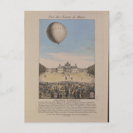 Jacques Alexandre Cesar Charles Briefkaart (Voorkant)