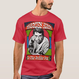 Jacques Brel Retro Fan Design T-shirt